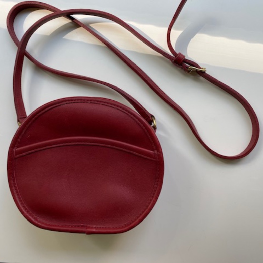 Vintage Coach Red Leather Crossbody Purse